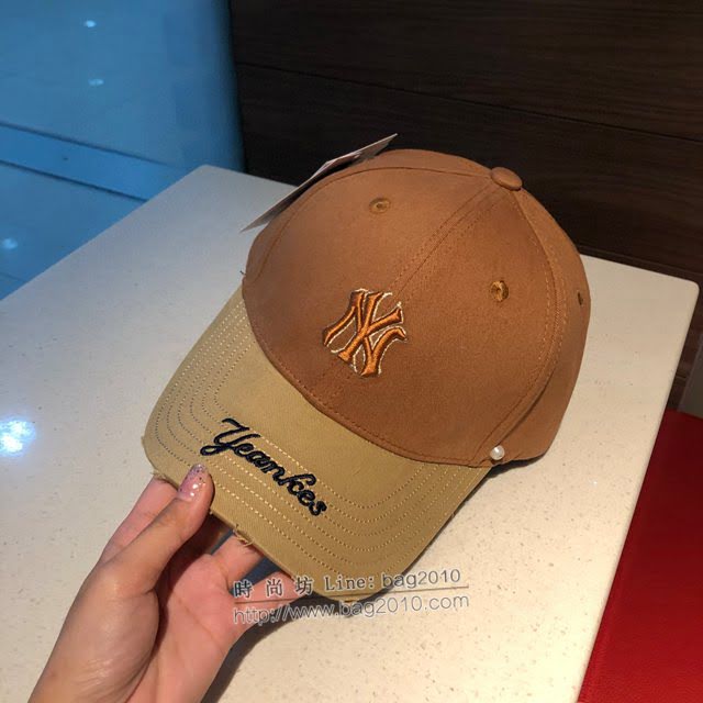 NY新品男士帽子 MLB做舊拼接棒球帽鴨舌帽  mm1480